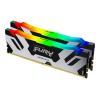Kingston FURY Renegade RGB - DDR5 - Kit - 96 GB: 2 x 48 GB - DIMM 288-PIN - 6400 MT / s / PC5-51200 - CL32 - 1.4 V - ungepuffert - on-die ECC - schwarz & silber