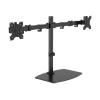Monitor-Tischständerhalterung - passt für zwei Displays 13 bis 27" mit VESA-Größen 75 x 75 oder 100 x 100 - Pfostenhöhe 452 mm - max. Abstand zwischen Bildschirmmitten 790 mm - drehbar - schwenkbar und neigbar - Schnellverschluss - Rändelschrauben -