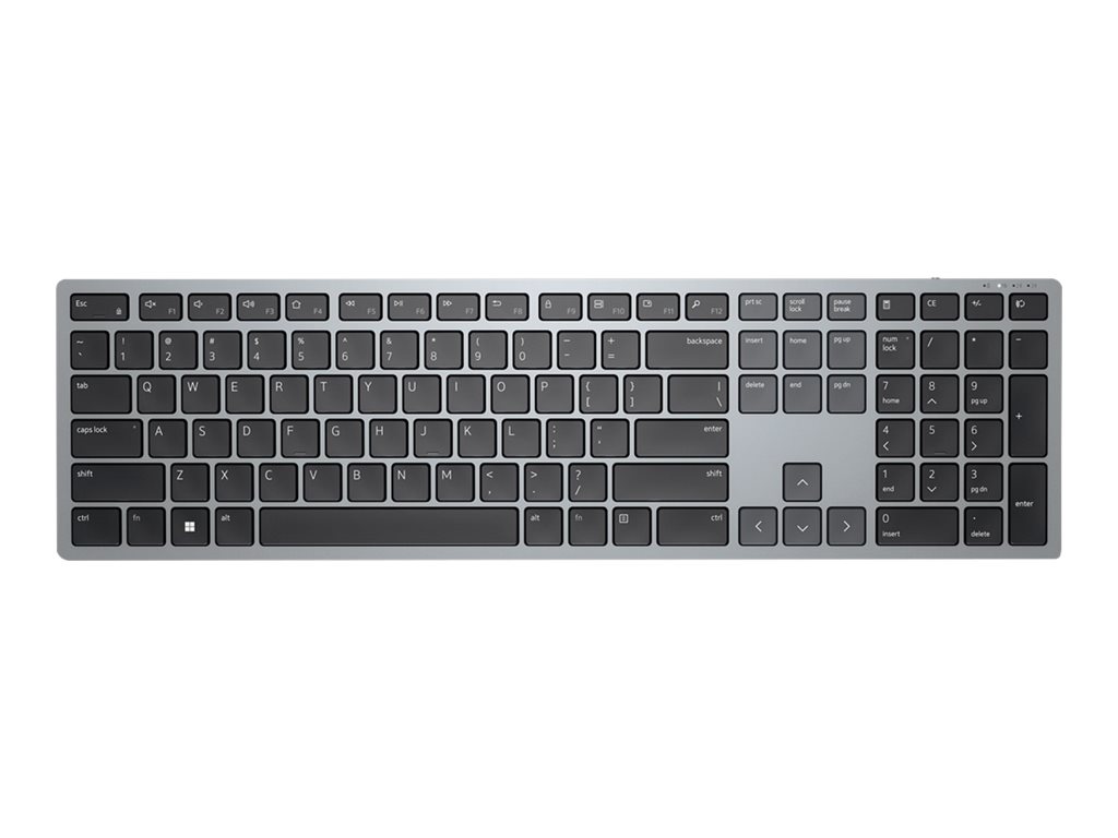 Dell Multi-Device KB700 - Tastatur - kabellos - 2.4 GHz, Bluetooth 5.0 - QWERTY - US International - Grau - mit 3 years NBD Advance Exchange