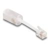 Delock - Telefonadapter - RJ-10 (S) zu RJ-10 (R) drehend - ungeschirmt - durchsichtig, weiß