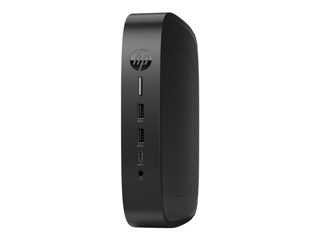 HP Elite t655 - Thin Client - SFF - 1 x Ryzen Embedded R2314 / 2.1 GHz - RAM 4 GB - Flash 32 GB - eMMC - Radeon Graphics - 1GbE, Bluetooth 5.2 - WLAN: 802.11a / b/g / n/ac / ax, Bluetooth 5.2 - HP ThinPro - Monitor: keiner - Tastatur: Deutsch