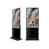 Schlanker digitaler Beschilderungstotem mit integriertem 55"-Display - 4k-Auflösung - nur 22,3 mm dick mit abgerundeten Kanten - Vollglasfront - professionelles Display ohne internen Mediaplayer - integrierte Lautsprecher - 1 x HDMI-Eingang - abschli