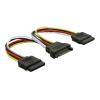 Delock - Stromkabel - SATA-Stromstecker (M) zu SATA-Stromstecker (W) - 15 cm - gerader Stecker - für Delock PCI Express Card