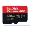 SanDisk Extreme Pro - Flash-Speicherkarte (microSDXC-an-SD-Adapter inbegriffen) - 128 GB - A2 / Video Class V30 / UHS-I U3 / Class10 - microSDXC UHS-I