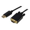 StarTech.com DisplayPort auf VGA Kabel 3m (Stecker / Stecker) - Aktiver DP zu VGA Kabel Adapter / Konverter für PC 1920x1200 - Schwarz - DisplayPort-Kabel - DisplayPort (M) zu HD-15 (VGA) (M) - 3.05 m - eingerastet - Schwarz