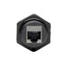 Eaton Tripp Lite Series RJ45 Bulkhead Coupler for Cat5 / Cat6, Female to Female, Shielded, Industrial, Dust Cap - IP68, TAA - Modularer Einschub (Kopplung) - Außenbereich - CAT 6 - RJ-45 - Schwarz - TAA-konform