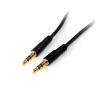 StarTech.com MU10MMS 3,5 mm Aux-Kabel (3m, schlank, St / St, Audiokabel, Kopfhörerkabel , 3,5mm Klinkenkabel) - Audiokabel - mini-phone stereo 3.5 mm männlich zu mini-phone stereo 3.5 mm männlich - 3 m - Schwarz - für P / N: KITBXAVHDPEU, KITBXAVHDPNA, K