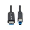 Eaton Tripp Lite Series USB 3.2 Gen 1 Plenum-Rated Fiber Active Optical Cable (AOC) - A / B M / M, Black, 20 m - USB-Kabel - USB Typ A (M) zu USB Type B (M) - USB 3.2 Gen 1 - 20 m - Plenum, Active Optical Cable (AOC) - Schwarz