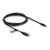 Delock - USB-Kabel - USB-C (M) zu power DC jack 2.5 mm (ID: 0.7 mm) (M) - 2.3 V - 75 mA - 1.5 m - Schwarz