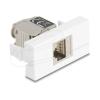 Delock - Easy 45 - Einrastmodul - CAT 6a, mit LED - RJ 45 - einfach - weiß, Silber