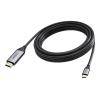 5 m USB C auf HDMI Kabel - 4K bei 60 Hz - Vergoldete Stecker - USB C 3.2 (m) auf HDMI (m) - Außendurchmesser 4,5 mm - 18 Gbps - 32 AWG - Koaxialkupfer - Schwarz