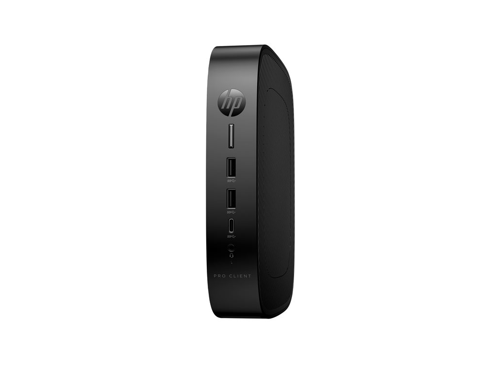 HP Pro t550 - Thin Client - USFF - 1 x Celeron J6412 / 2 GHz - RAM 8 GB - SSD 256 GB - NVMe - UHD Graphics - 1GbE, Bluetooth 5.2, Wi-Fi 6 - WLAN: 802.11a / b/g / n/ac / ax, Bluetooth 5.2 - Win 10 IoT Enterprise 2021 LTSC - Monitor: keiner - Tastatur: Deut
