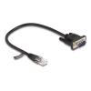 Delock Kabel RJ45 Stecker zu Seriell RS-232 D-Sub 9 Stecker 30 cm schwarz