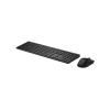 HP 495C - Tastatur-und-Maus-Set - Dual-Modus, Multi-Gerät, 3-Zonen-Layout, niedriger Tastenhub - 100% - full size - kabellos - USB, 2.4 GHz - QWERTY - International Englisch - Schwarz