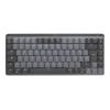 Logitech Master Series MX Mechanical Mini - Tastatur - hinterleuchtet - kabellos - Bluetooth LE - QWERTY - US International - Tastenschalter: Clicky - Graphite