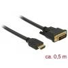 HDMI zu DVI 24+1 Kabel bidirektional 0,5 m Delock