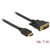 HDMI zu DVI 24+1 Kabel bidirektional 1 m Delock