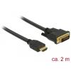 HDMI zu DVI 24+1 Kabel bidirektional 2 m Delock