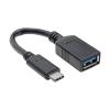 Eaton Tripp Lite Series USB Type-C to USB Type-A Adapter Cable, M / F, 3.1, Gen 1, 5 Gbps, USB-IF, 6 in. - Thunderbolt 3 - USB-Adapter - 24 pin USB-C (M) zu USB Typ A (W) - Thunderbolt 3 / USB / USB 2.0 / USB 3.0 / USB 3.1 Gen 1 - 15.2 cm - Schwarz