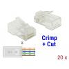 Delock RJ45 Crimp+Cut Stecker Cat.5e UTP 20 Stück
