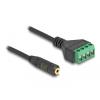 Delock Kabel Klinkenbuchse 2,5 mm 4 Pin zu Terminalblock Adapter 20 cm