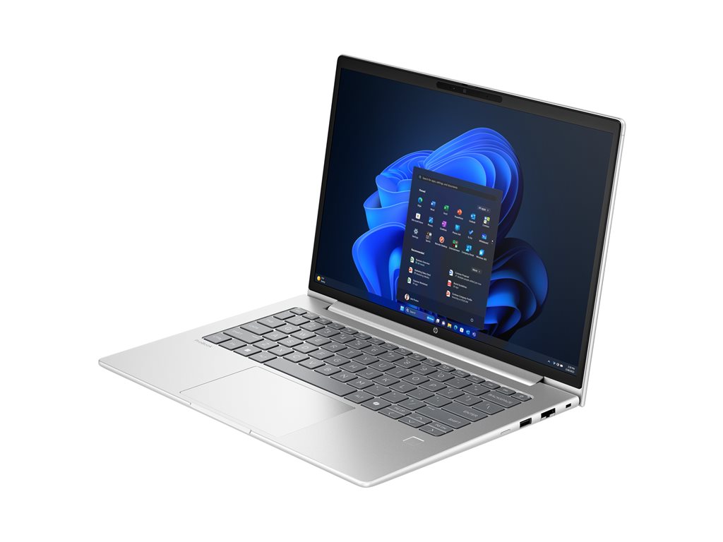 HP ProBook 4 G1a Notebook AI - 177-Grad Scharnierdesign - AMD Ryzen 5 230 - Win 11 Pro - Radeon 760M - 16 GB RAM - 512 GB SSD NVMe - 35.6 cm (14") IPS 1920 x 1200 - Wi-Fi 7, Bluetooth - Hecht-silberfarben - kbd: Deutsch