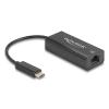 Delock - Netzwerkadapter - USB-C - 10 / 100 Ethernet x 1 - Schwarz