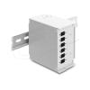 Delock - Glasfaser-Patchpanel (blank) - DIN schienenmontierbar - Grau - 6 Ports