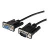 StarTech.com 50cm Seriell DB9 RS232 Verlängerungskabel - RS 232 DB-9 Kabel Verlängerung- DB 9 (Stecker) RS-232 (Buchse) Schwarz - Serielles Verlängerungskabel - DB-9 (M) zu DB-9 (W) - 50 cm - Schwarz - für P / N: 1P3FPC-USB-SERIAL, IC232TTL, ICUSB2321F