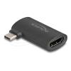 Delock - Videoadapter - USB-C männlich gewinkelt zu HDMI weiblich - Schwarz - Unterstützung für 4K60Hz (3840 x 2160), DP Alt-Modus Unterstützung