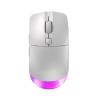 CHERRY Xtrfy M50 - Maus - ergonomisch - optisch - 5 Tasten - kabellos, kabelgebunden - 2.4 GHz, Bluetooth 5.2 - kabelloser Empfänger (USB) - weiß