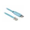 Adapter USB 2.0 Typ-A Stecker > 1 x Seriell RS-232 RJ45 Stecker 3,0 m blau Delock