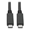 Eaton Tripp Lite Series USB-C Cable (M / M) - USB 3.2, Gen 2 (10 Gbps), 5A (100W) Rating, USB-IF Certified, Thunderbolt 3 Compatible, 3 ft. (0.91 m) - USB-Kabel - 24 pin USB-C (M) zu 24 pin USB-C (M) - USB 3.1 Gen 2 / Thunderbolt 3 - 5 A - 90 cm - Schw