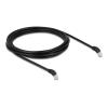 Delock RJ45 Netzwerkkabel Cat.6A S / FTP 45 Grad nach unten gewinkelt 3 m schwarz