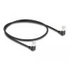 Delock - Patch-Kabel - RJ-45 (M) nach unten abgewinkelt zu RJ-45 (M) nach unten abgewinkelt - 50 cm - 4.5 mm - S / FTP - CAT 6a - geschirmt, halogenfrei - Schwarz