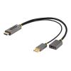 StarTech.com 30 cm HDMI auf DisplayPort Adapter, 4K HDMI auf DP Kabel - Adapterkabel - HDMI, USB (nur Strom) männlich zu DisplayPort weiblich - 30 cm - Grau, Schwarz - aktiv, unterstützt 4K 60 Hz (3840 x 2160), eine Richtung