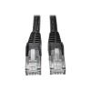 Eaton Tripp Lite Series Cat6 Gigabit Snagless Molded (UTP) Ethernet Cable (RJ45 M / M), PoE, Black, 7 ft. (2.13 m), 50-Piece Bulk Pack - Patch-Kabel - RJ-45 (M) zu RJ-45 (M) - 2.13 m - UTP - CAT 6 - IEEE 802.3ab / IEEE 802.5 - geformt, ohne Haken, versei