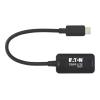 Eaton Tripp Lite Series USB C to 4K 60Hz HDMI Adapter, HDR, DP 1.4 Alt Mode, HDCP 2.2, Black - Video- / Audiokabel - 24 pin USB-C männlich umkehrbar zu HDMI weiblich - 15.2 cm - Schwarz - 4K Unterstützung