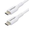StarTech.com 3m White USB-C Charging Cable, USB C Cable, 60W 3A PD - USB-Kabel - 24 pin USB-C (M) zu 24 pin USB-C (M) - USB 2.0 - 5 / 9 / 12 / 15 / 20 V - 3 A - 3 m - USB Power Delivery (60W), unterstützt Power Delivery 2,0, halogenfrei, passiv - wei