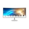 MSI PRO MP341CQWDE - LED-Monitor - gebogen - 86.4 cm (34") - 3440 x 1440 UWQHD @ 100 Hz - VA - 300 cd / m² - 3000:1 - 4 ms - 2xHDMI, DisplayPort - Lautsprecher - weiß