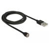 USB Lade- und Datenkabel magnetisch (85723) Delock 1,1 m schwarz