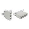Delock - Patchpanel (leer) (horizontal / vertikal) - DIN schienenmontierbar - SC Duplex X 6 - Grau