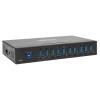 Eaton Tripp Lite series 10-Port Industrial-Grade USB 3.0 SuperSpeed Hub - 20 kV ESD Immunity, Iron Housing, Mountable - Hub - 10 x SuperSpeed USB 3.0 - an DIN-Schiene montierbar, wandmontierbar