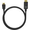 4K 60 Hz - DP Version 1.3 - Goldstecker - HDMI 2.0 unterstützt Hotplug - DP (m) zu HDMI (m) - Außendurchmesser 6,0 mm - 30 AWG - 1 m - schwarz