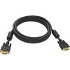 VISION Professional installationstaugliches VGA-Verbindungskabel - 30 JAHRE GARANTIE - Vergoldete Anschlüsse - Ferritkerne an beiden Enden - VGA (M) zu VGA (M) - Außendurchmesser 8,0 mm - 28 AWG - 10 m - Schwarz