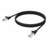 RJ45 (m) zu RJ45 (m) - UTP - CAT 6 - 250 MHZ - 24 AWG - mit Knickschutz - 1 m - schwarz