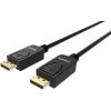 Version 1.2 4K - goldene Anschlüsse - unterstützt 1 Mbit / s bidirektionalen AUX-Kanal und Hotplug - DP (m) zu DP (m) - Außendurchmesser 7,3 mm - 28 AWG - 3 m - schwarz
