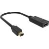 4K 60 Hz - vergoldete Anschlüsse - HDMI 2.0 - konvertiert nicht HDMI zu DP - mDP (m) zu HDMI (f) - ATI Eyefinity Multi-Screen-Display - Gesamtlänge 225 mm - Außen 5,5 mm - 30 AWG - schwarz