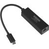 10 / 100 / 1000 Mbit / s Auto-Sensing-Fähigkeit und Auto-MDIX (automatische Erkennung von geraden und gekreuzten Netzwerkkabeln) - PXE-Boot-Funktion aktiviert - USB-C 3.1 (m) zu RJ45 (f) - Treiber auf USB-Adapter - schwarz