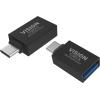 Steckt in USB-C und hat eine vollwertige USB-A 3.0 Buchse - USB-C (m) zu USB Typ A (f) - USB 3.1 Gen 2 - schwarz